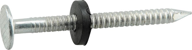Fas-n-Tite Electro-Galvanized Ringed Roofing Nails with Neoprene Washer (1-3/4") - 5lb Box - Image 1